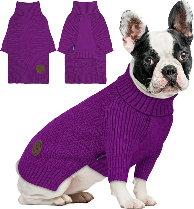 cyeollo Dog Sweater Pullover Turtleneck by CYEOLLO