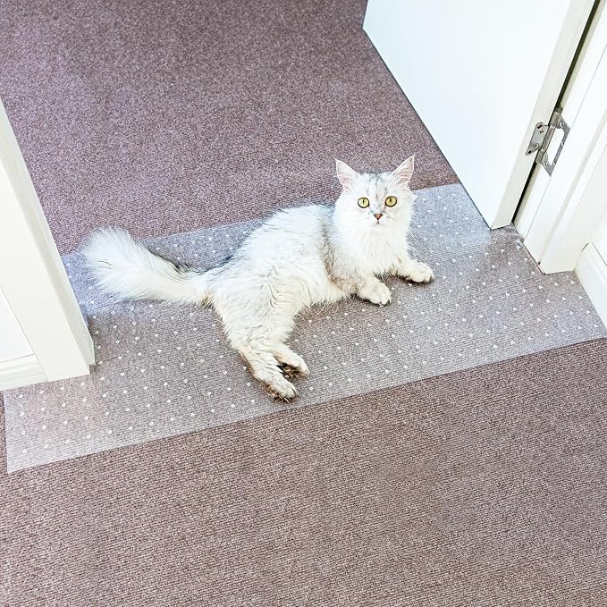 Carpet Protector for Pets Cat Carpet Protector for Doorway, Anti Scratch Under by Oroonoko