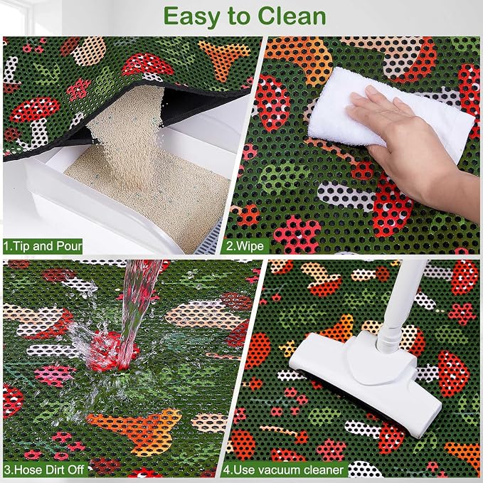 Bienbee Cat Litter Mat, Jungle Mushroom L - Image 6