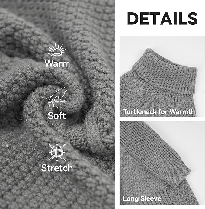 cyeollo Dog Sweaters Turtleneck Knitted Sweater - Image 3