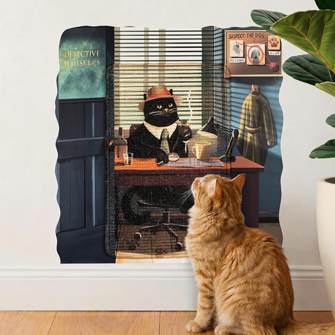Wall Mounted Cat Scratcher – Removable Cat Scratch Pad by Unknown