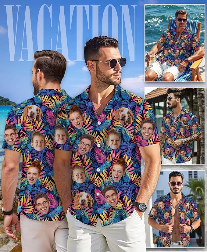 Custom Hawaiian Shirt with Face - Image 2
