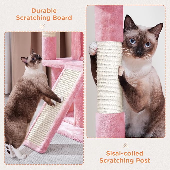 Yaheetech Cat Tree for Indoor Pets, 36in Tower Condo w/Extra Large Perch - Image 4
