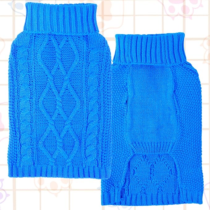 Dog Sweaters for Small Dogs Winter Dog Clothes Turtleneck Puppy Sweater Warm - Image 4