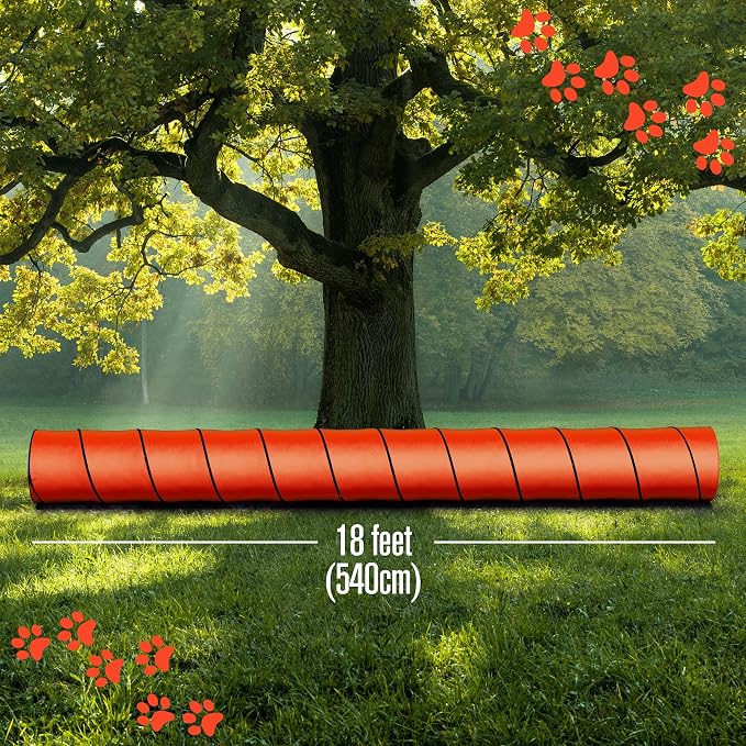 Houseables Dog Agility Tunnel, Dog Tunnel, Agility Equipment, Puppy Obstacle - Image 3